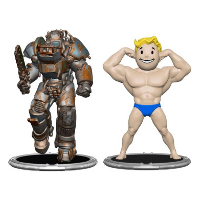 Set 2 figuras Raider & Vault Boy Strong Fallout 7cm